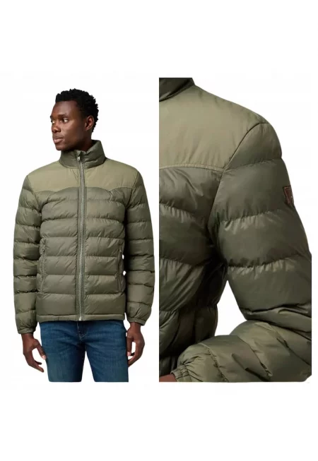 Мъжко яке -  Packable Puffer - Regular Fit - Висока яка - Цип - Топло и удобно - Дълги ръкави - Полиамид - Зелено - Зелен