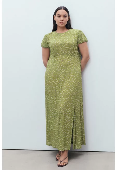 Миди рокля с цепка встрани