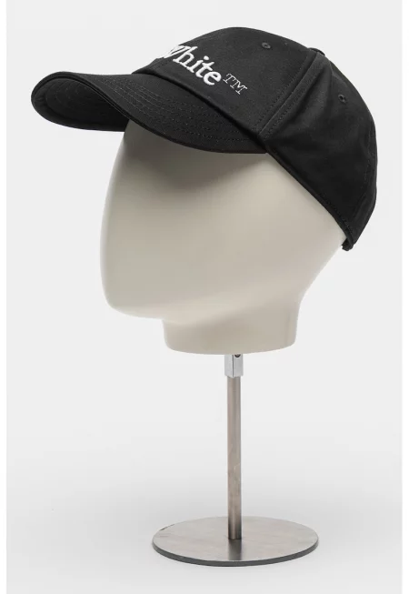 Памучна шапка с лого - Черен