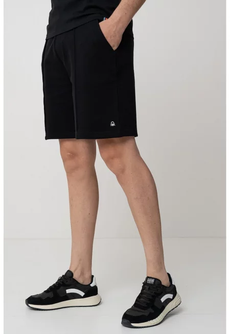 Памучни шорти с джобове - Черен