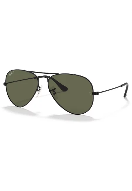 Ray Ban - Слънчеви очила Aviator с метална рамка - Избеляло черно