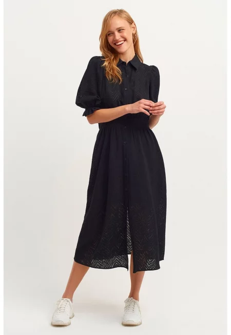 Разкроена рокля тип риза