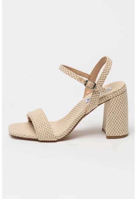 Сандали от кожа и еко кожа - Слонова кост/Бежов