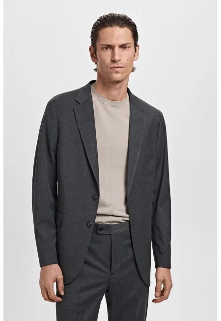 Слим карирано сако - Антрацитно сиво
