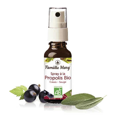 Спрей за гърло с кафяв прополис, салвия и касис, 20 ml