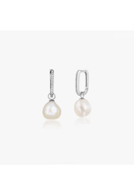 Сребърни обеци Parfait - Естествени перли