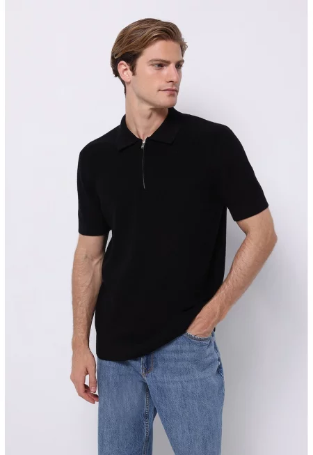 Стандартен пуловер с къси ръкави