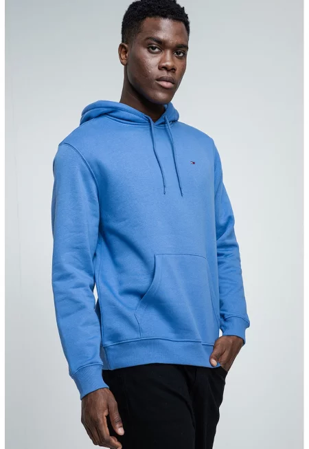 Стандартно худи с джоб кенгуру - Небесносин