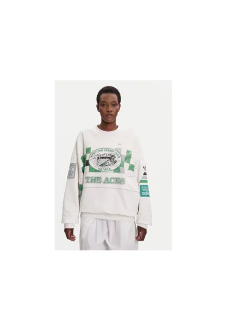 Суичър от памук с дълги ръкави и предно лого