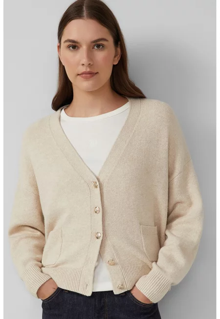 Свободна жилетка с пришити джобове