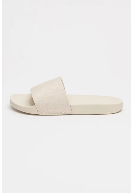 Текстилни чехли с монограм - Слонова кост