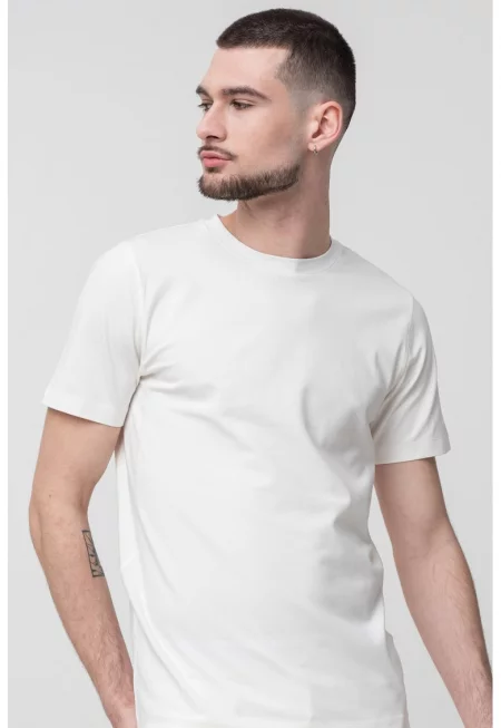 Тениска с овално деколте - Бял