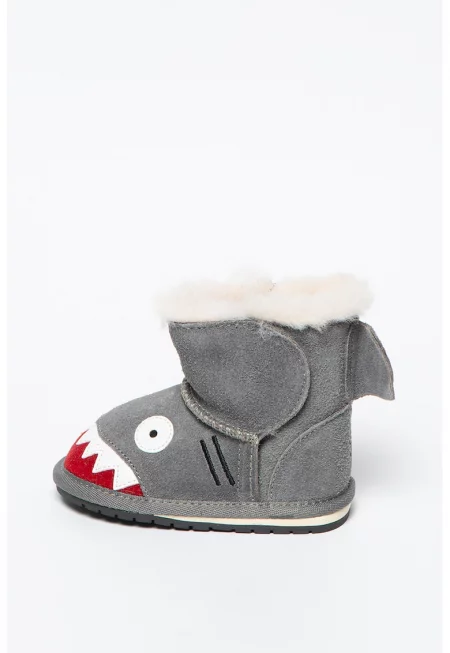 Велурени зимни боти Shark с вълнена подплата