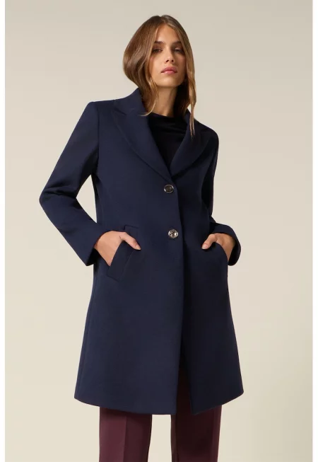 Вталено палто - Ултрамарин синьо