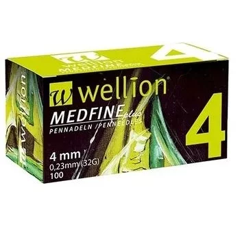 WELLION ИГЛИ ЗА ИНСУЛИНОВИ ПИСАЛКИ 32G 4mm.