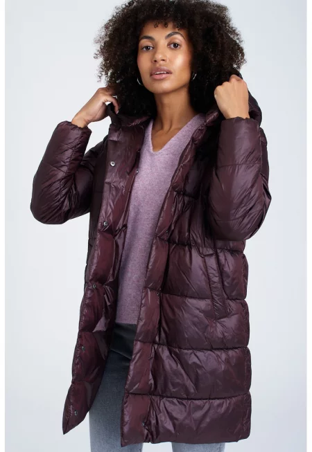 Зимно яке с дизайн 2 в 1 - Тъмновиолетов