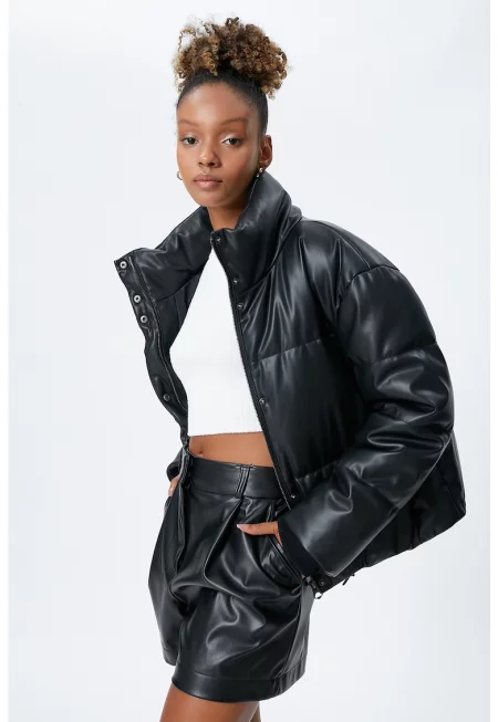 Зимно яке с вата и права яка