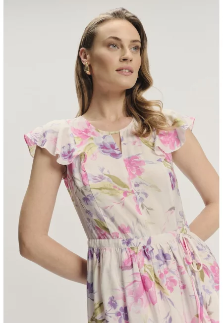 Асиметрична рокля с десен