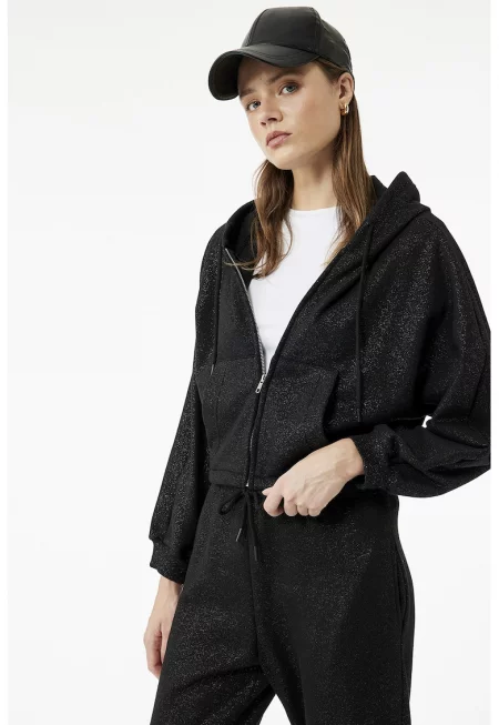 Бляскаво худи с цип