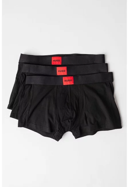 Боксерки с еластична лента - 3 чифта - Черен