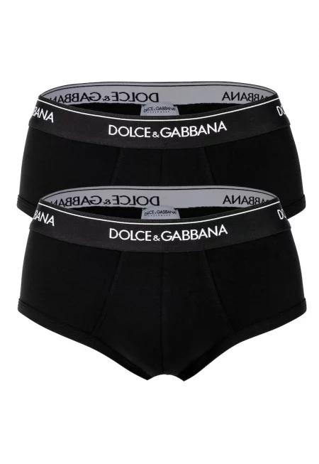 Боксерки с лого на талията - 2 чифта - Черен