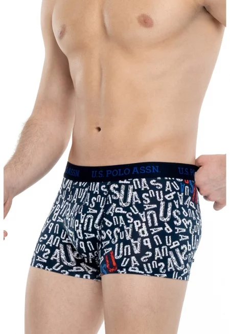 Боксерки с лого на талията - 3 чифта - Кралско Синьо/Тъмносин