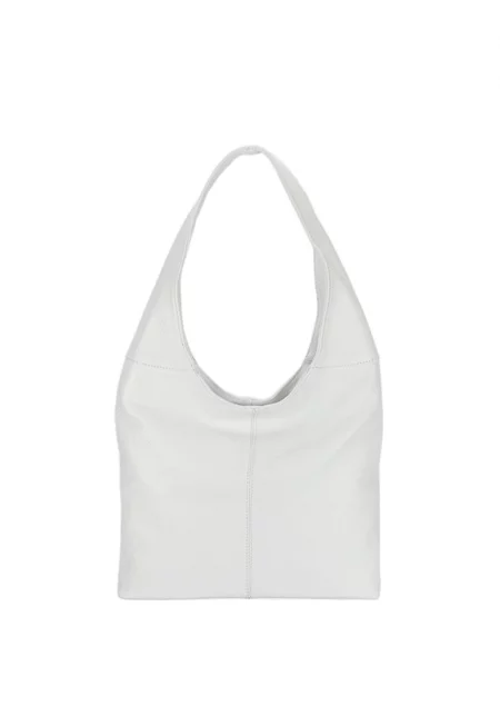 Чанта от естествена кожа 8924 127 - Бял - 27x33x12