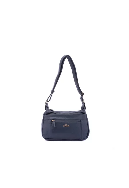 Чанта през рамо от еко кожа - Тъмносин