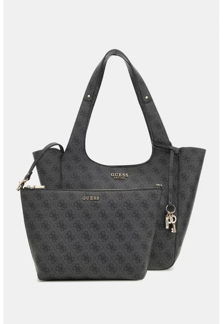 Чанта с отделящо се отделение и монограм