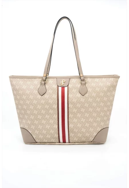 Чанта Tote от еко кожа с шарка