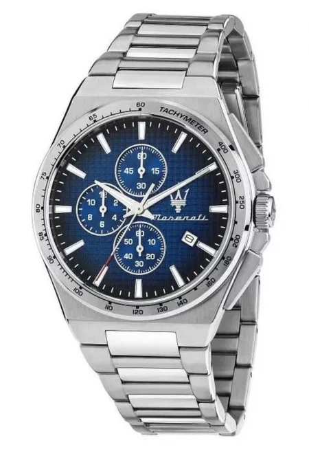 Часовник  Velocita Slim - сребрист - 50м водоустойчив - с хронограф и дата