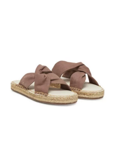 Чехли за жени -  текстил - бежови -