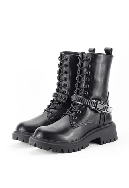 Черни подплатени кубинки B3028 114 12095