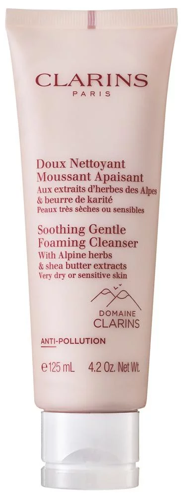 Clarins Soothing Gentle Foaming Cleanser With Alpine Herbs & Shea Butter Extracts Почистваща пяна за много суха и чувствителна кожа