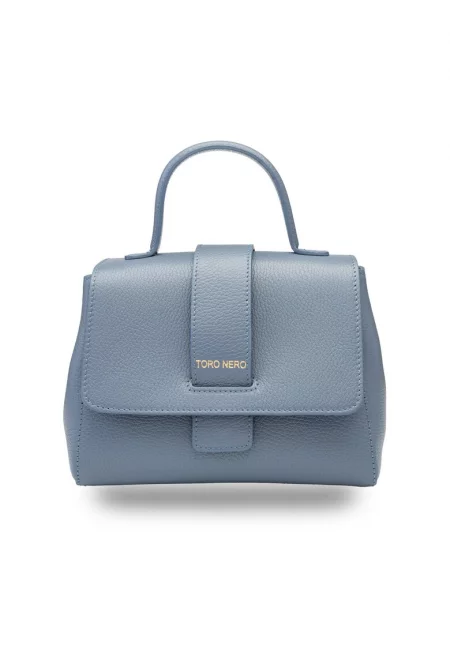 Дамска чанта от естествена кожа Ranya - Син