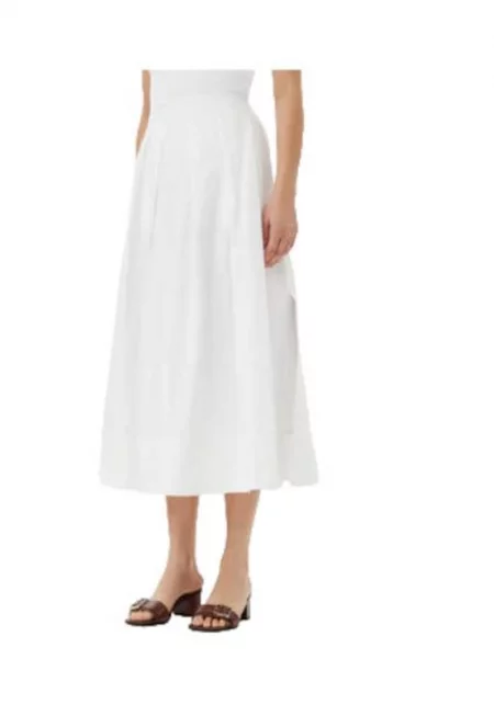 Дамска пола  памук - бяла -