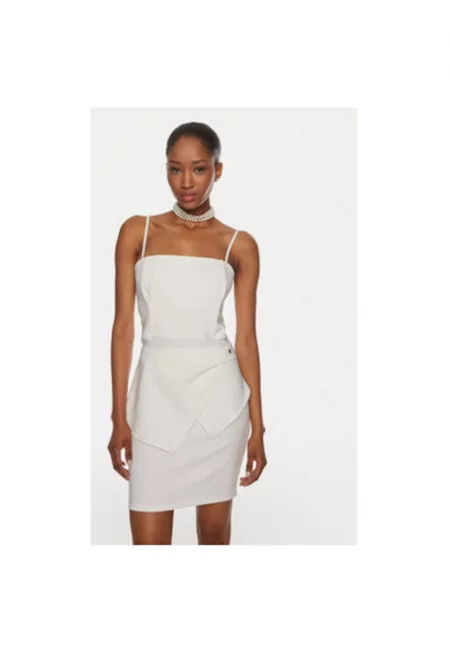 Дамска рокля -  304371066 - Полиестер - 69674 - Бял