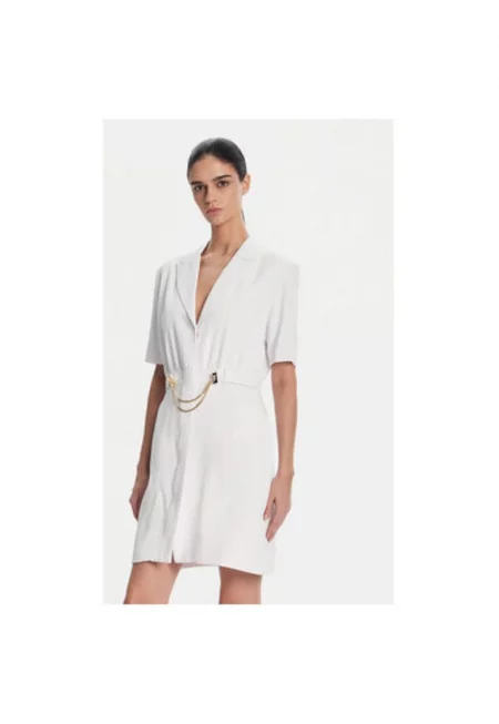Дамска рокля  FS25SD1001W47601 - Полиестер - Бял - Бял