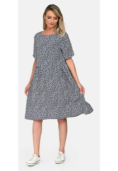 Дамска рокля -  Микрофлорален - V344