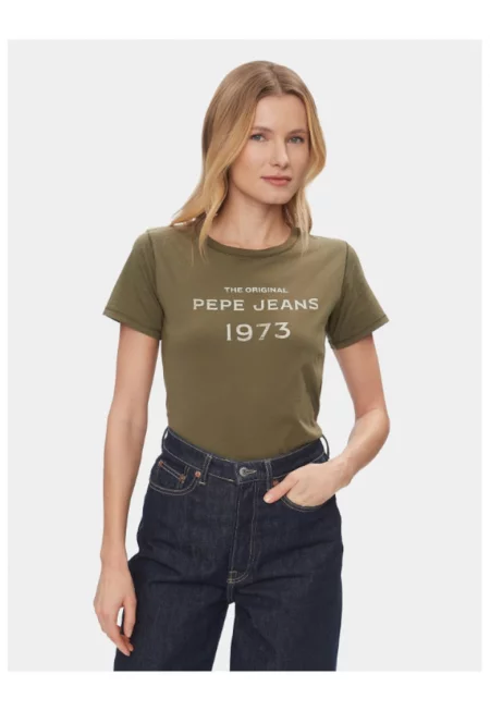 Дамска тениска -  303438616 - Памук - Зелен