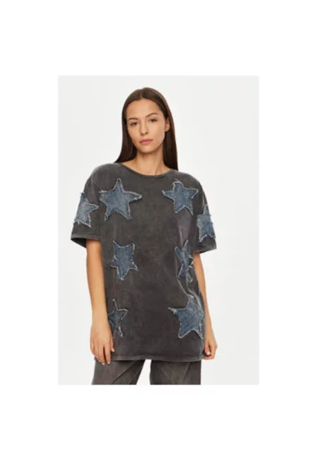 Дамска тениска -  304604331 - Памук - Сива - Сив