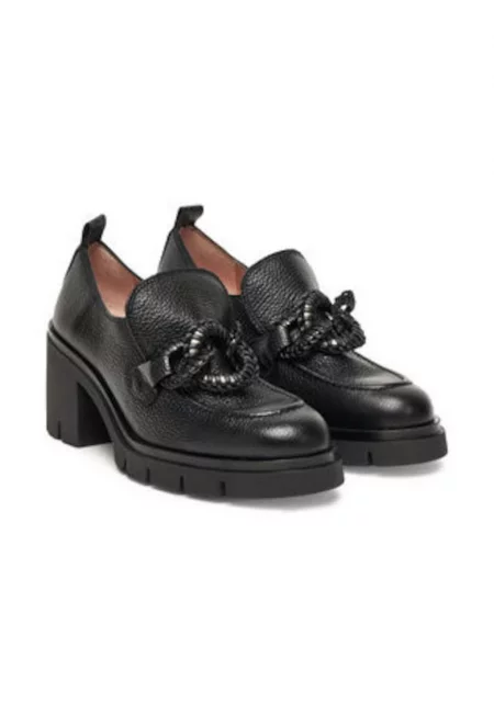 Дамски обувки -  естествена кожа - черни - Черен