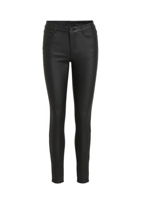 Дамски панталон Вила 302587254 Вискоза - Черен