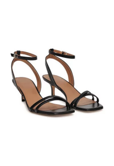 Дамски сандали -  304958700 - естествена кожа - черен -