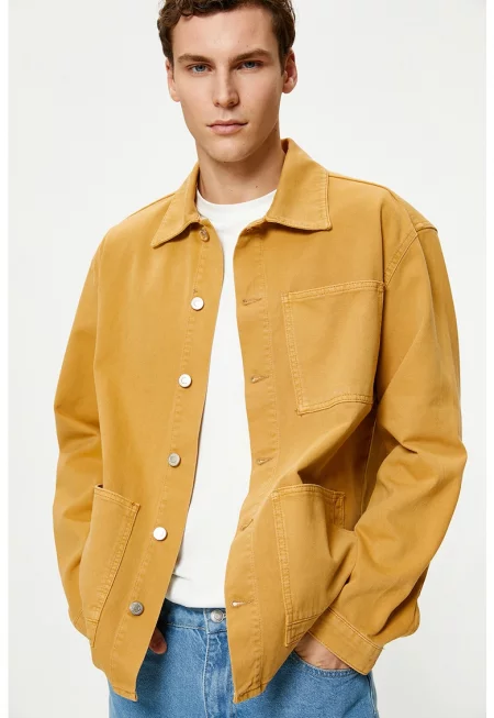 Дънково яке тип риза с копчета