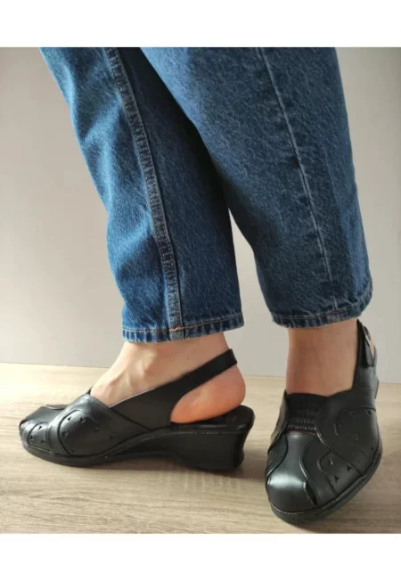 Ежедневни дамски сандали  0019Pt Roma 01-N Черни - Черно