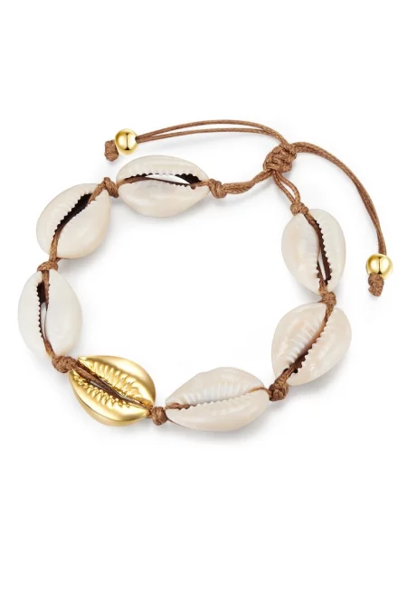 Гривна с 14К злато и перли - Златист