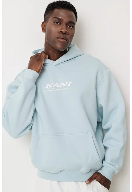 Худи с памук Originator - Бял/Пастелносин