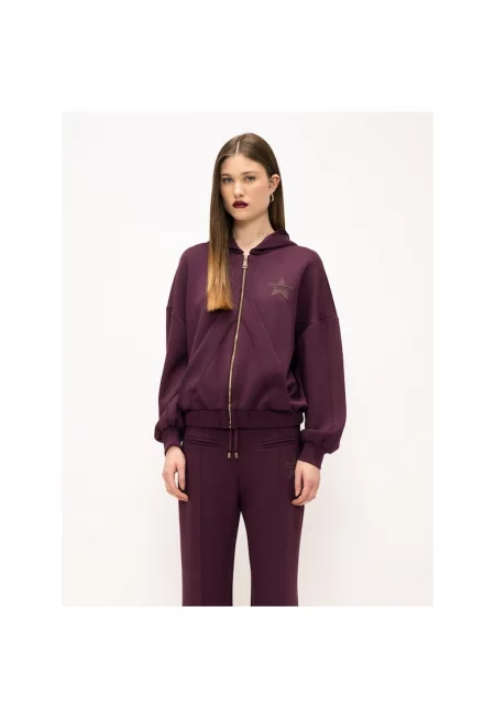 Худи Seraphina с цип и паднали ръкави