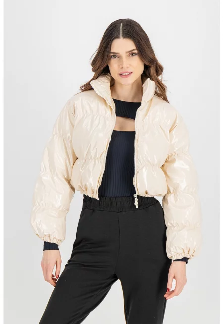 Късо зимно яке с цип